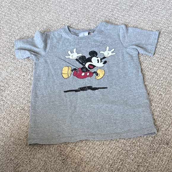 Disney Other - Disney Gray Reversible Mickey Mouse Kids Tee